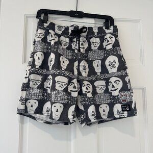 Rvca x matt leines face swim trunks size small